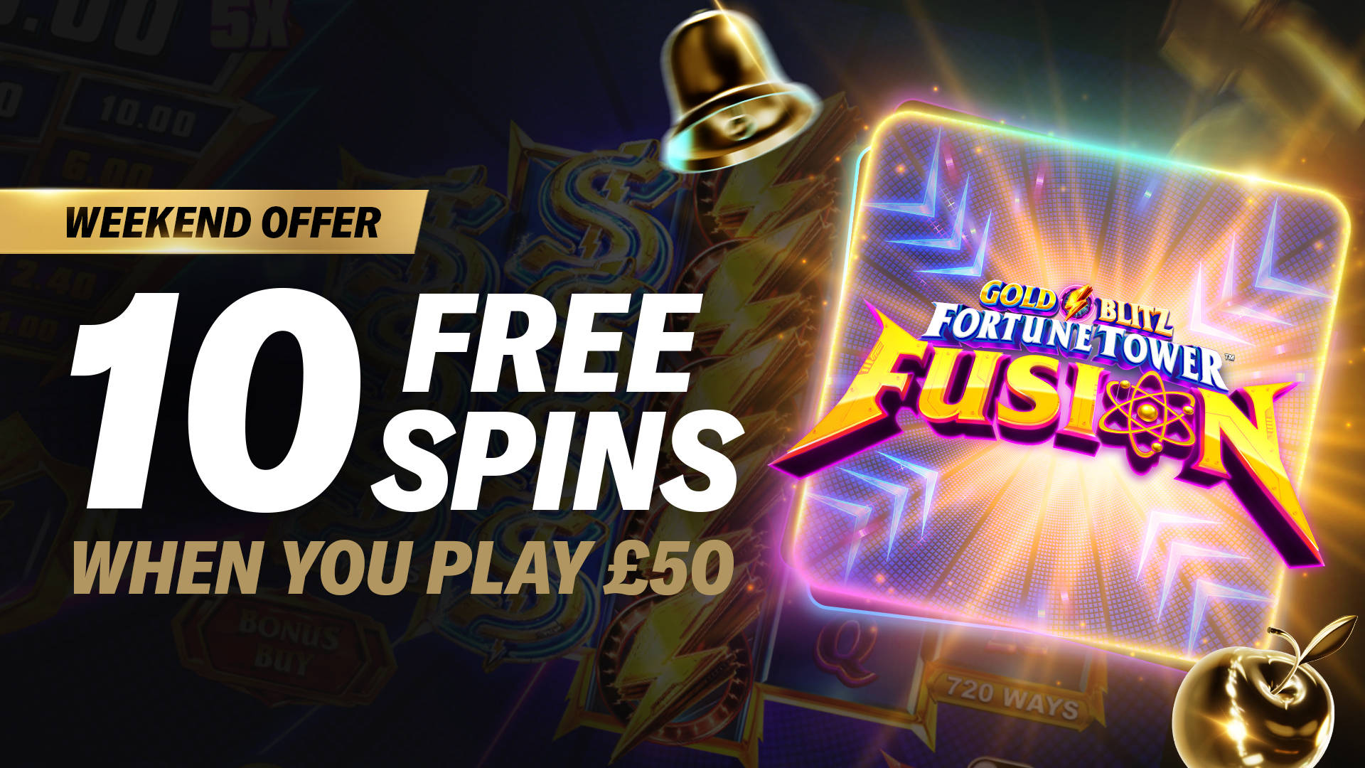 STRIKE GOLD WITH 10 FREE SPINS!
