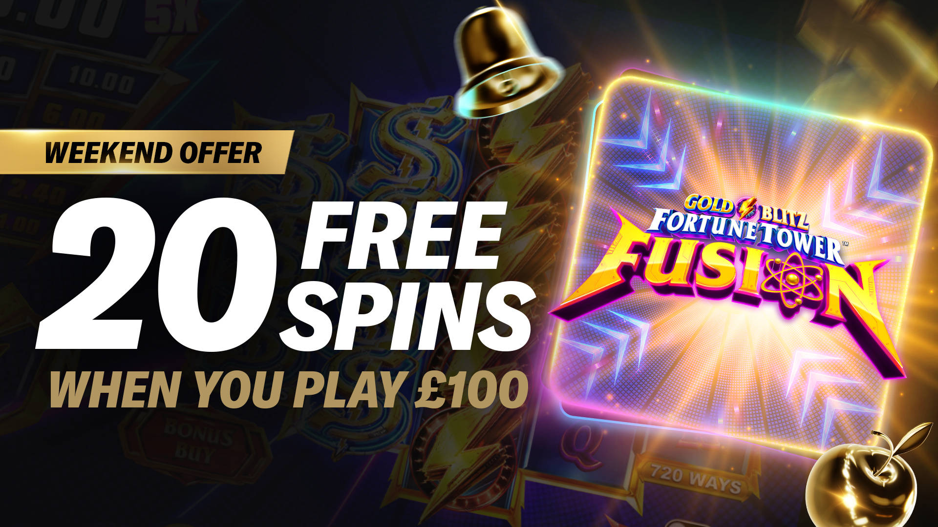 STRIKE GOLD WITH 20 FREE SPINS!