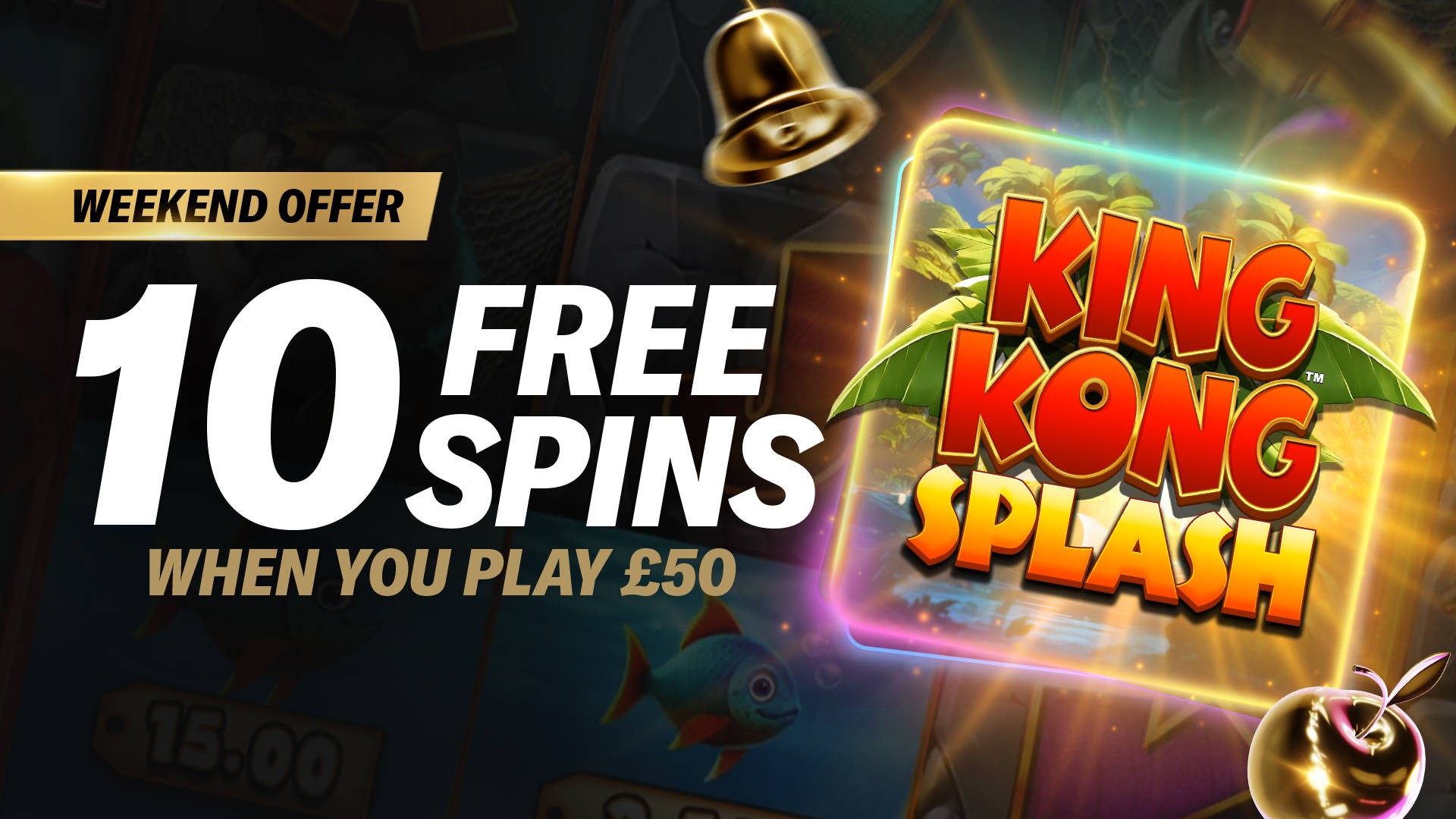 10 Free Spins King Kong Splash