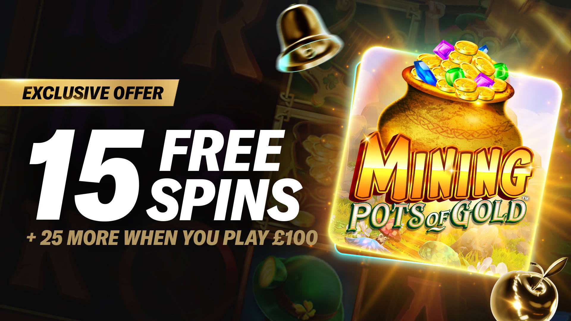 15 Free Spins on Mining Pots of Gold