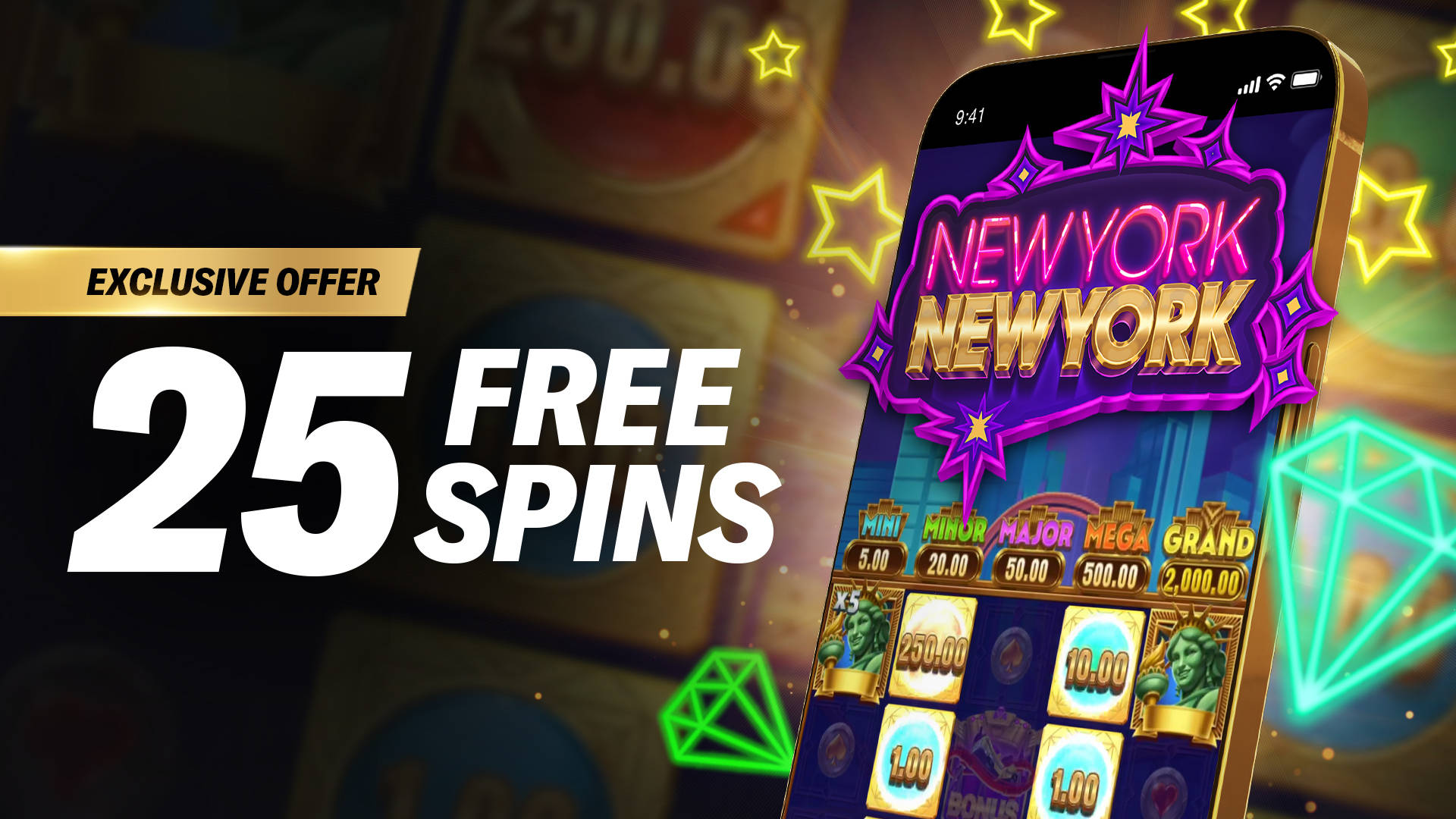 25 FREE SPINS NEW YORK NEW YORK