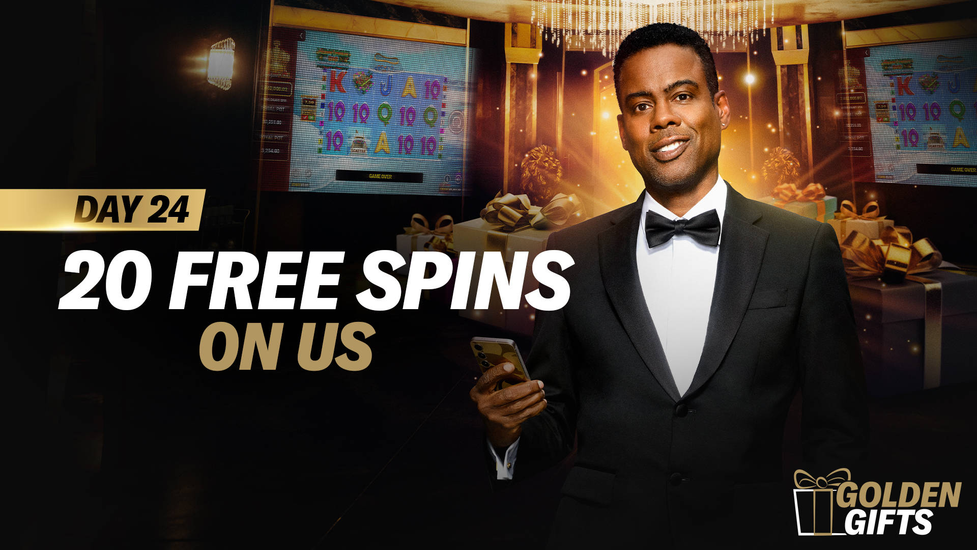 20 FREE SPINS ON US