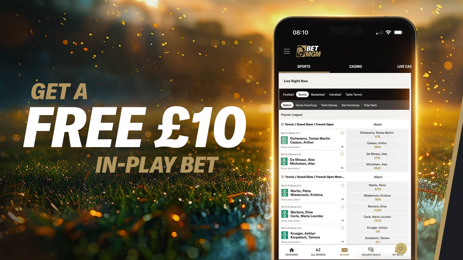 IN-PLAY BET & GET