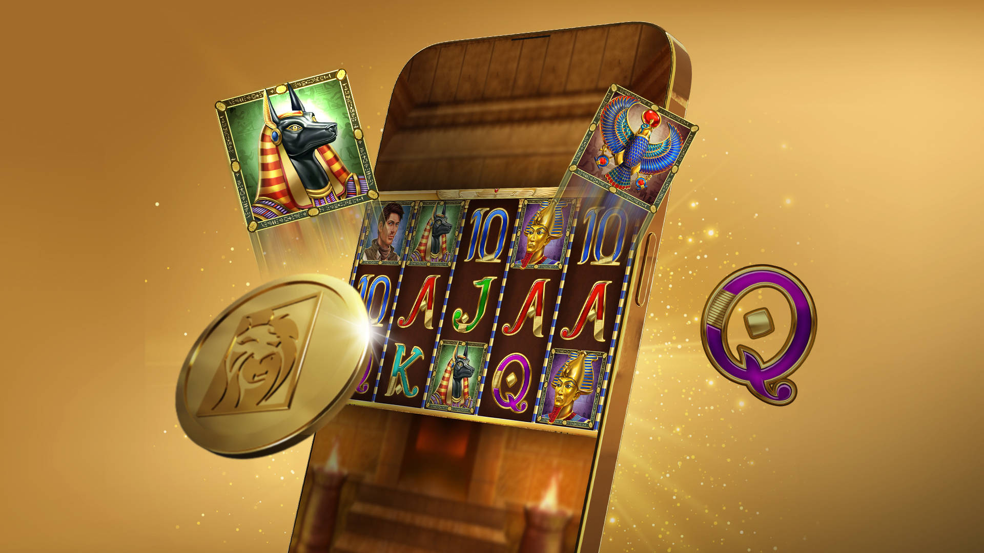 Mobile slot game on a phone screen