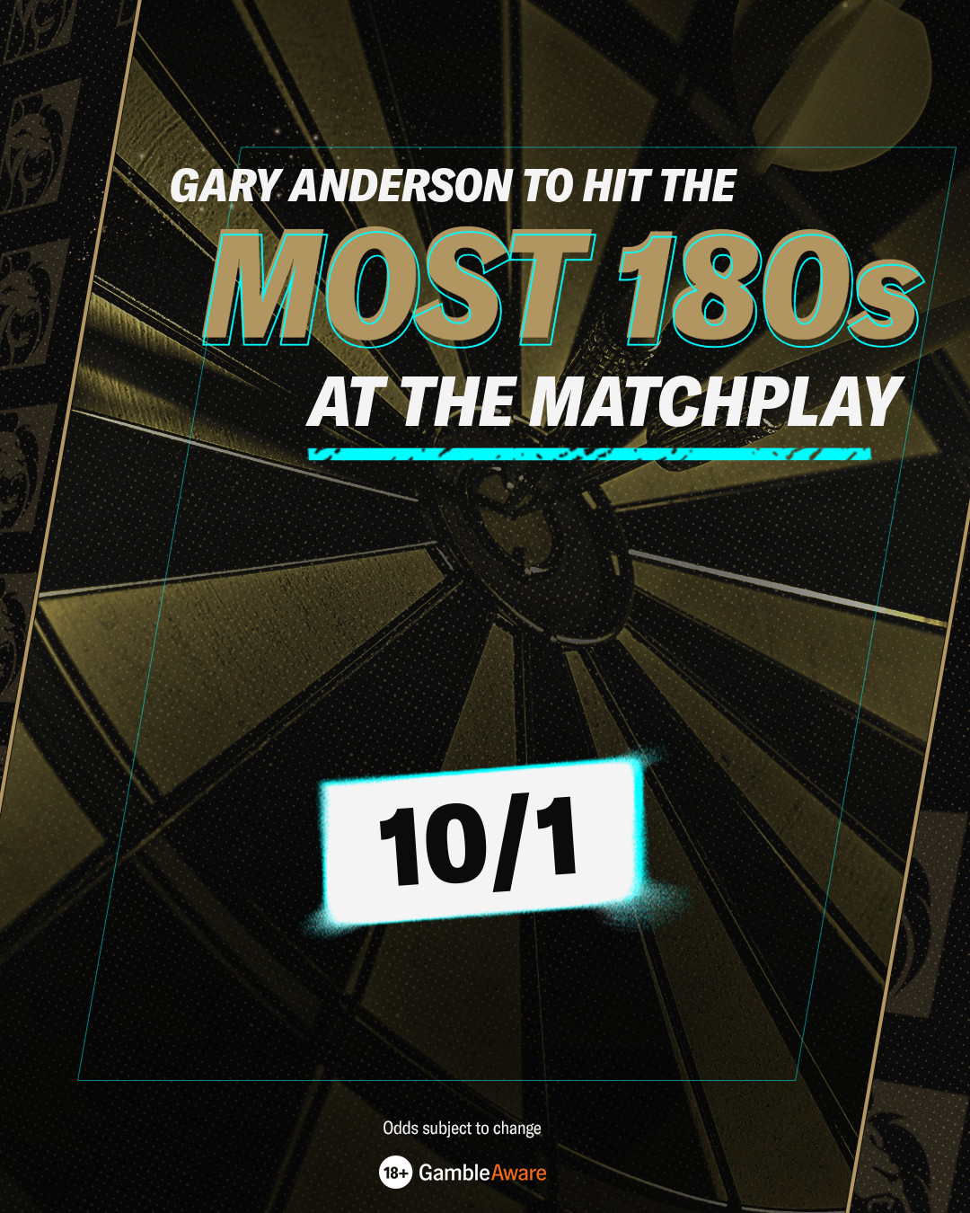 Gary Anderson to hit the most 180s