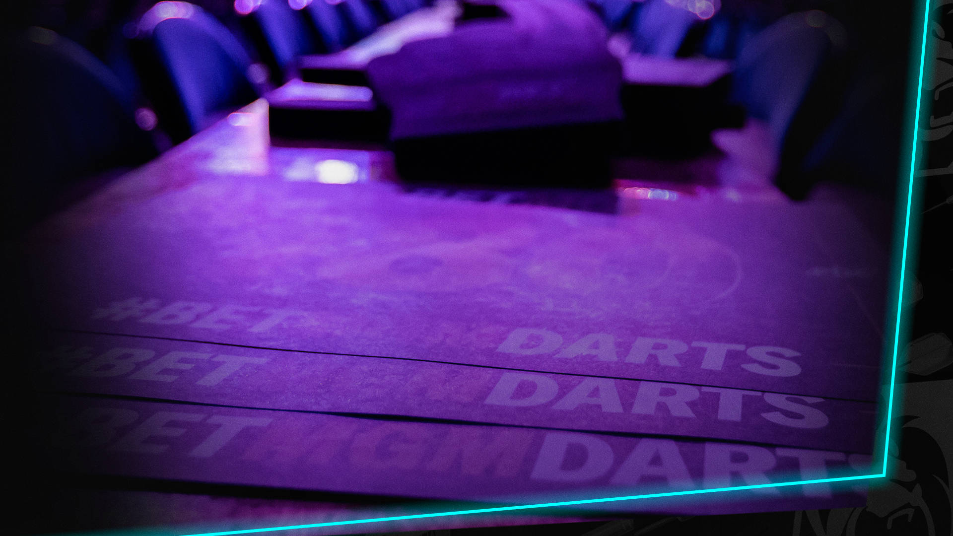 BetMGM branded signs at darts event