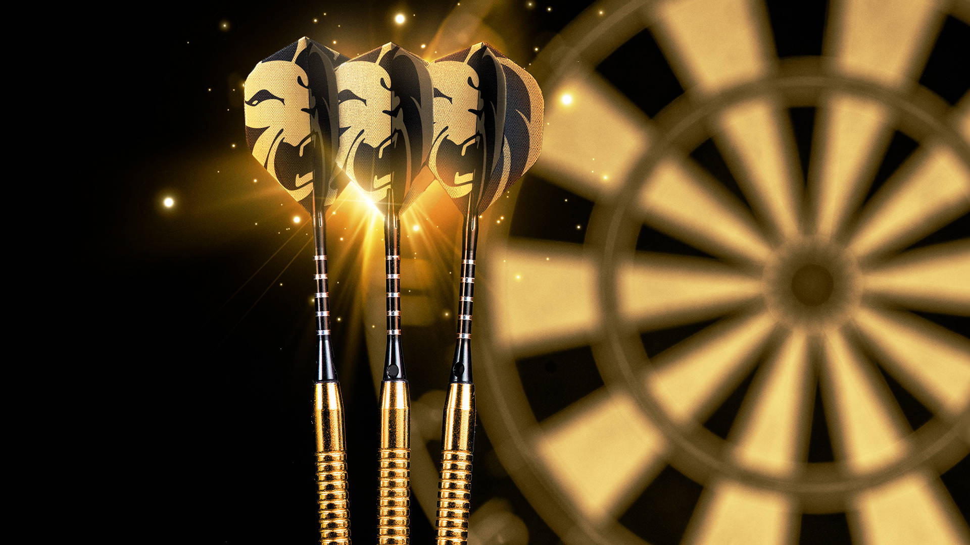 Three gold BetMGM darts