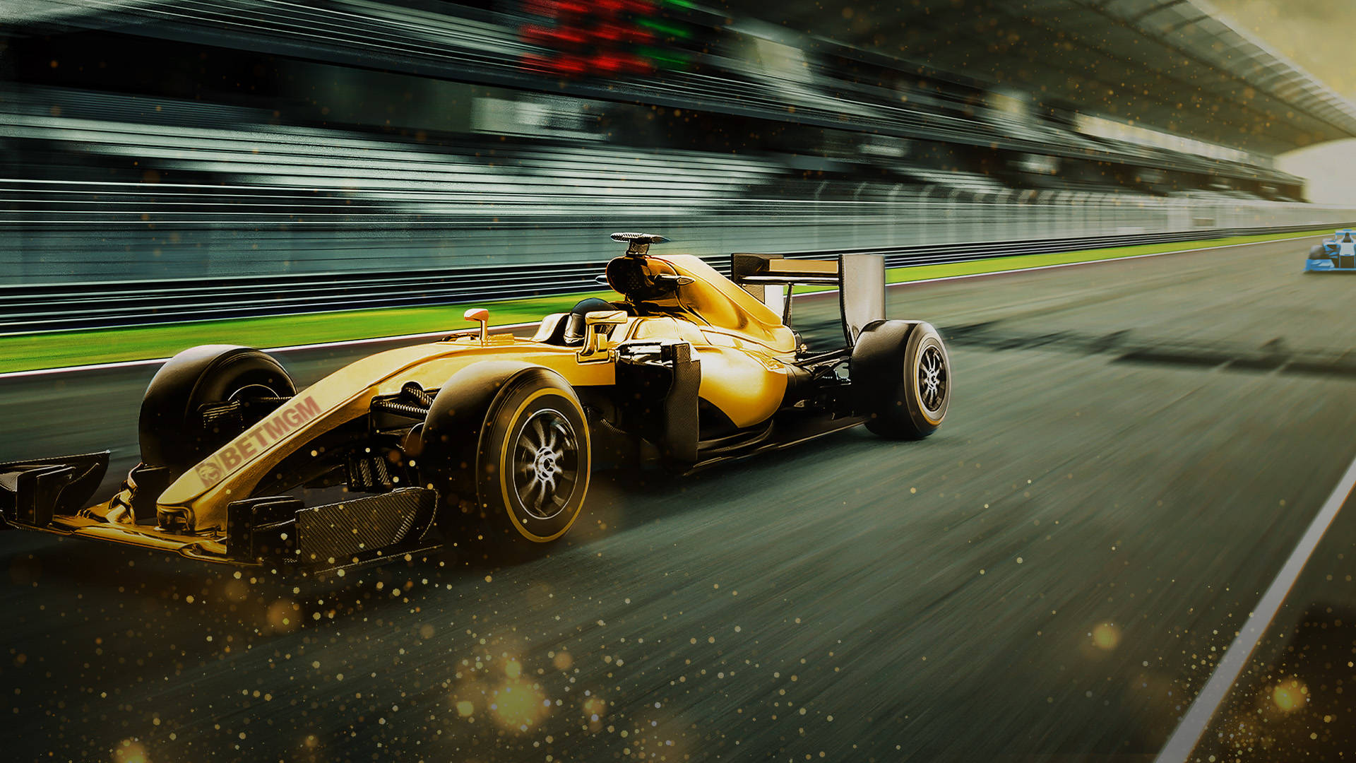 F1 car on a race track