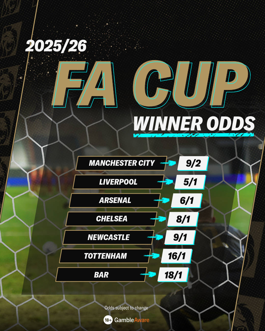 FA Cup winner odds