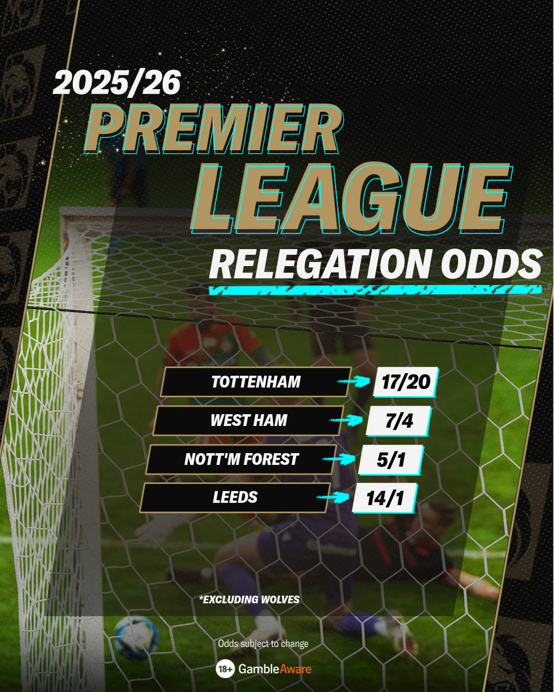 Relegation odds