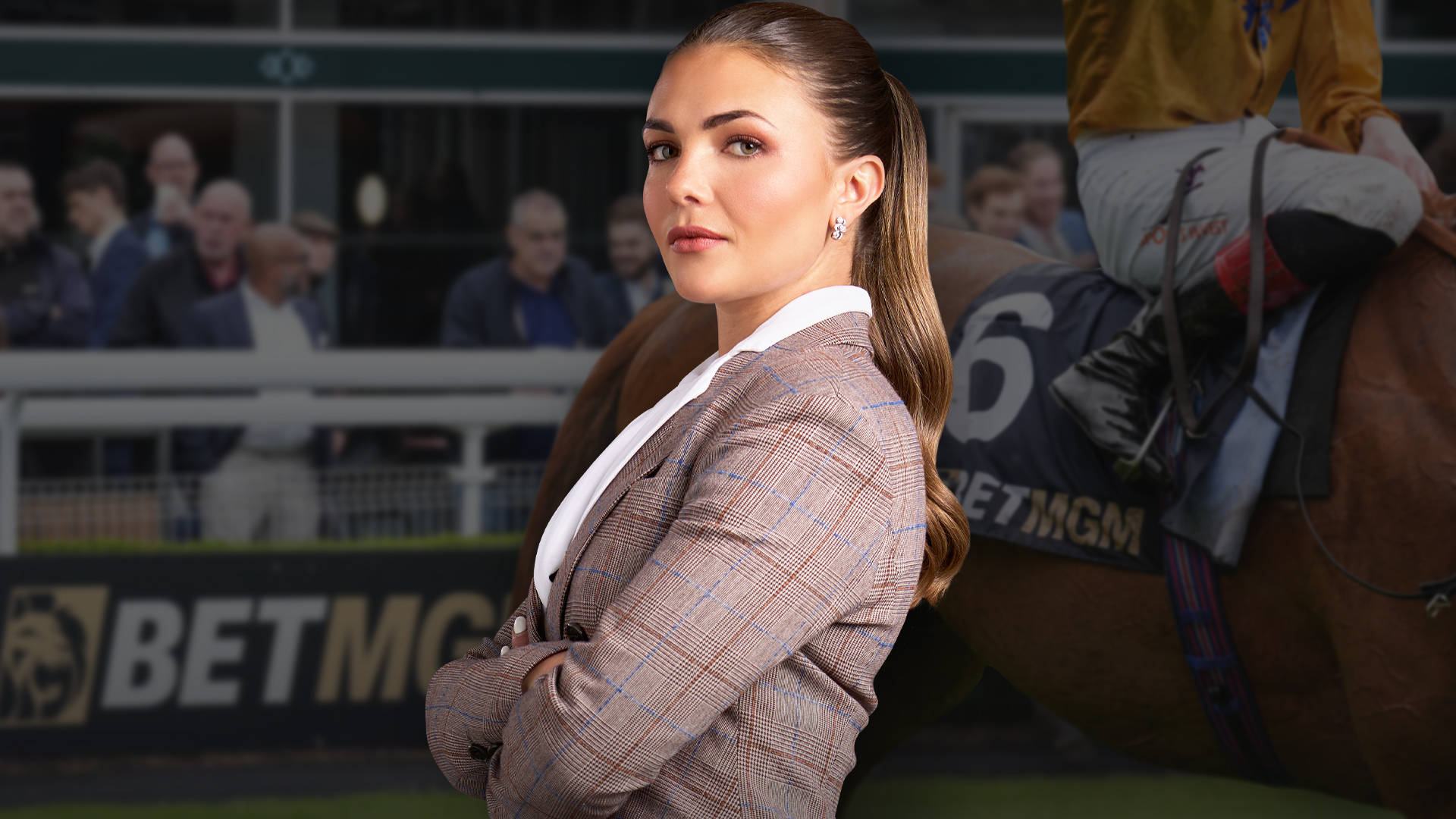 Megan Nicholls with arms folded