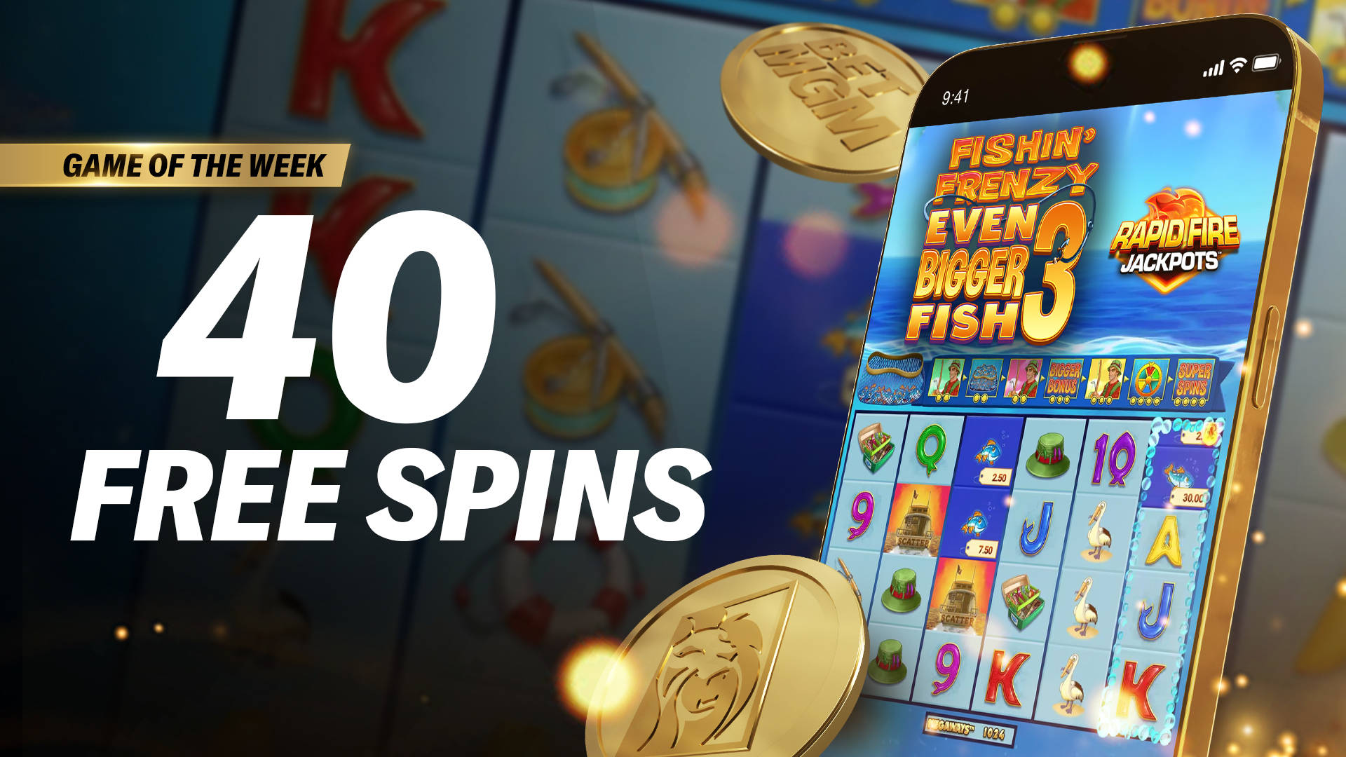 Game of the Week: Get 40 Free Spins on a mobile slot game.