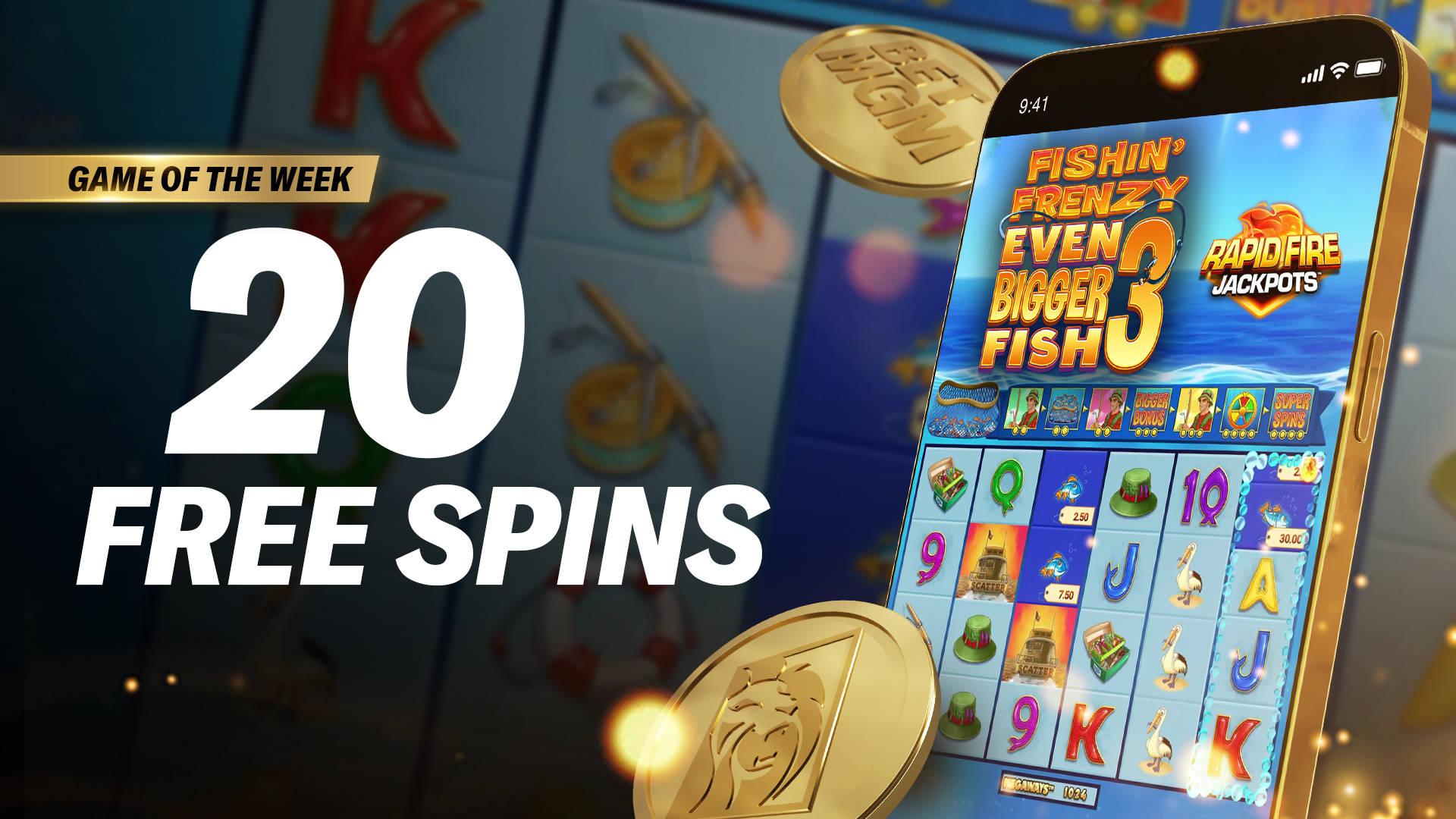 Game of the Week: Get 20 Free Spins on a mobile slot game.