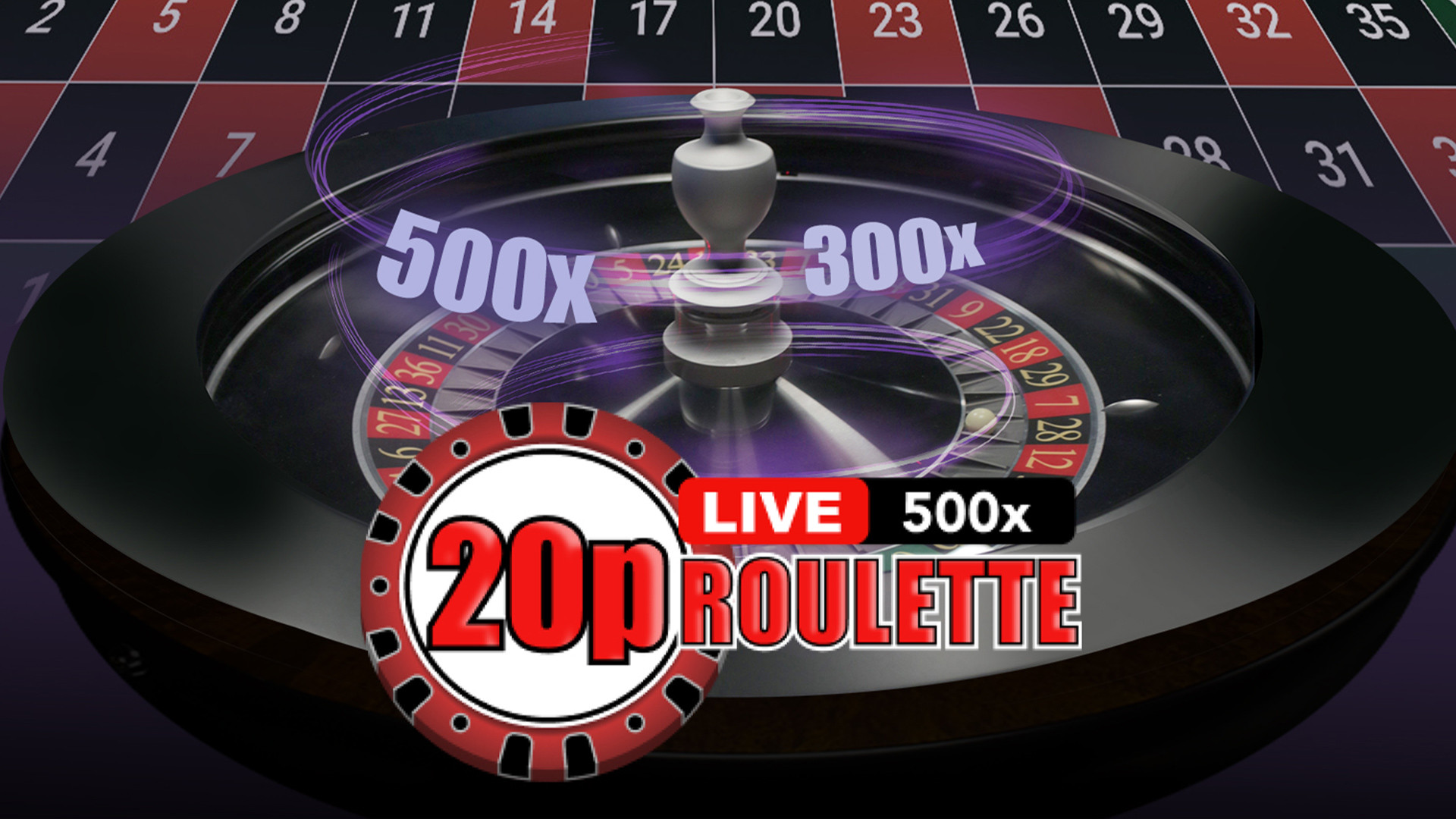 20p Roulette 500x Live