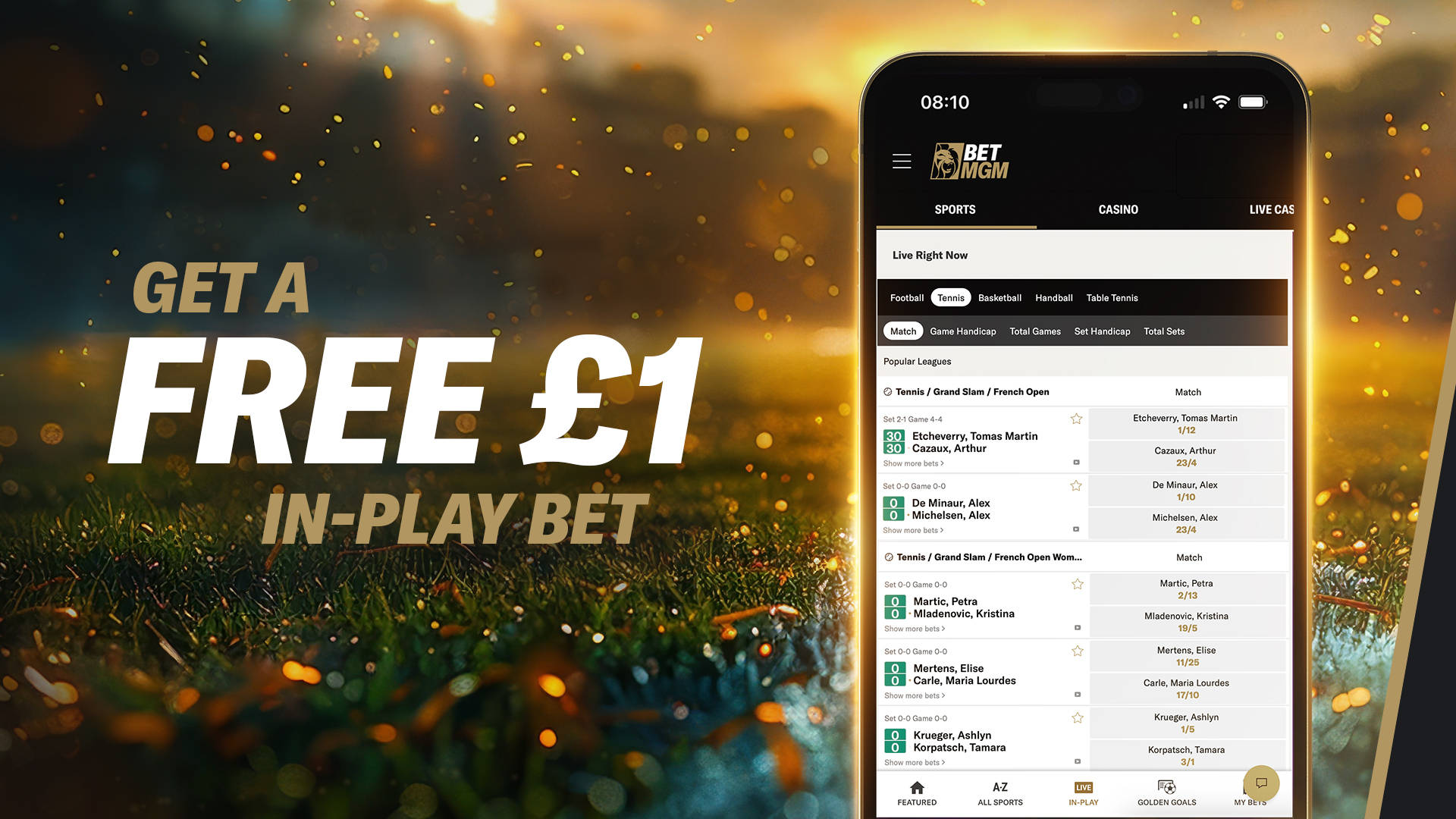 IN-PLAY FREE BET