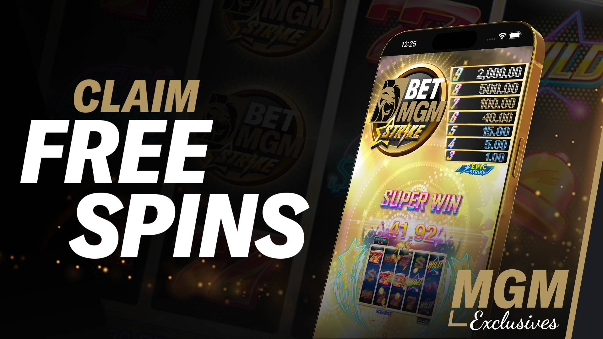 CLAIM 25 FREE SPINS