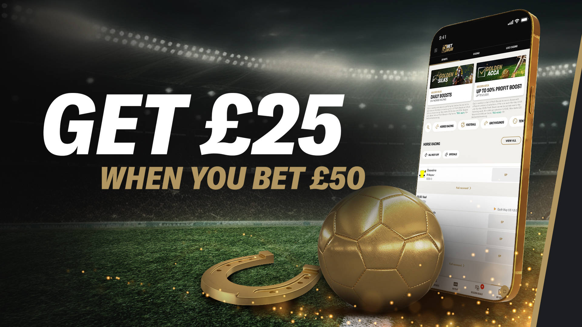 GET A £25 FREE BET